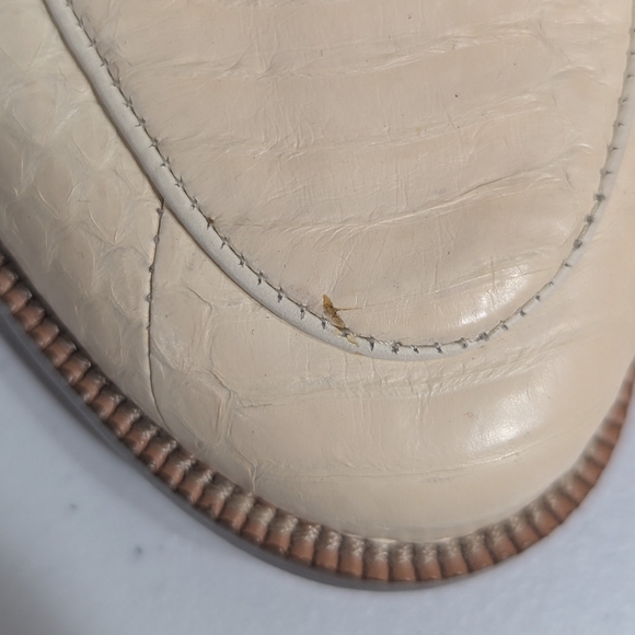 Ralph Lauren Brindy Snakeskin  loafer - cream - size 7.5B *minor imperfection - Picture 13 of 13